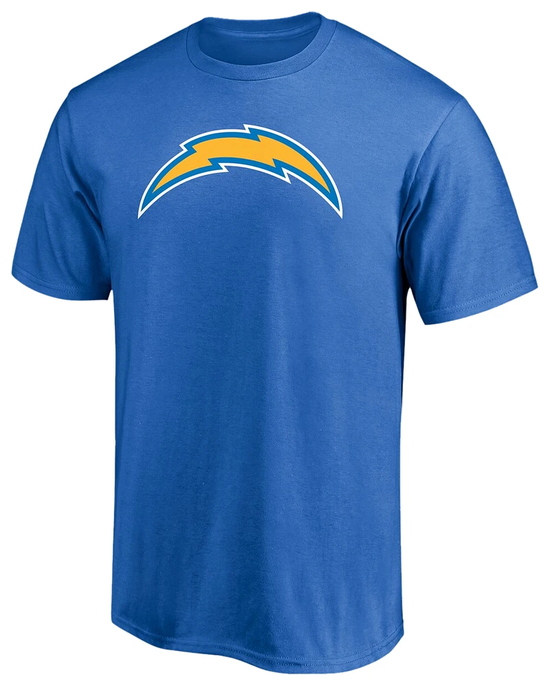 Fanatics Mens Justin Herbert Chargers Icon Name & Number T-Shirt - Blue