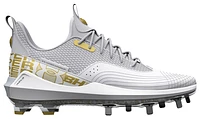 Under Armour Mens Harper 7 Low ST - Baseball Shoes White/White/Gold