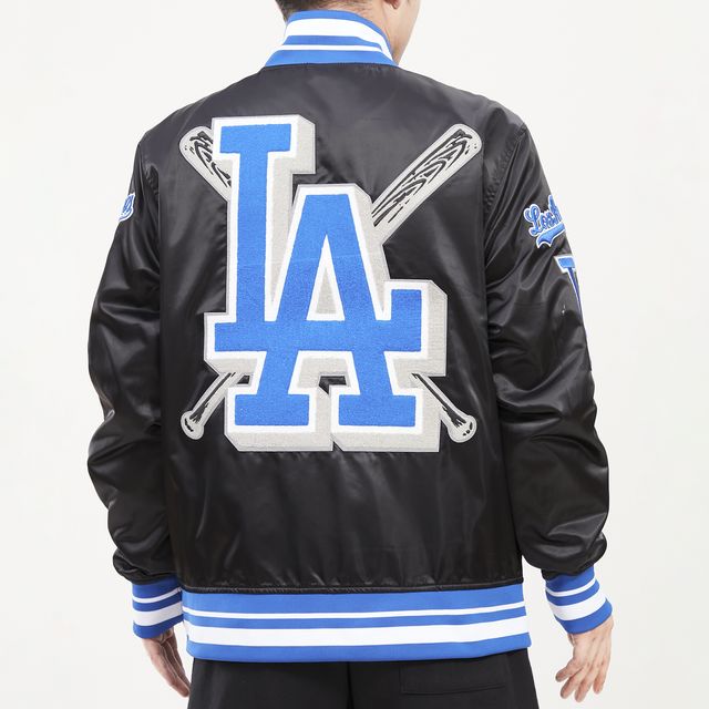 Men's Pro Standard Royal Los Angeles Dodgers Mash Up Satin Full-Snap Jacket Size: Extra Large