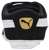 PUMA Boys Suede Crib - Boys' Infant Basketball Shoes Black/White