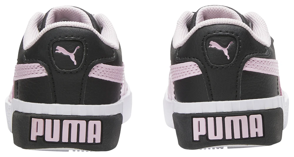 PUMA Girls Cali AC - Girls' Toddler Basketball Shoes White/Puma Black/Pearl Pink