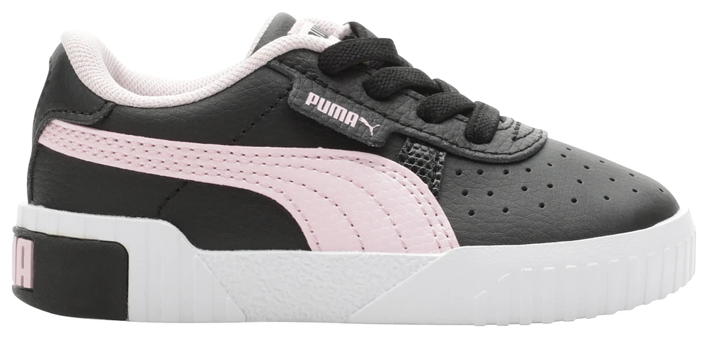 PUMA Girls Cali AC - Girls' Toddler Basketball Shoes White/Puma Black/Pearl Pink