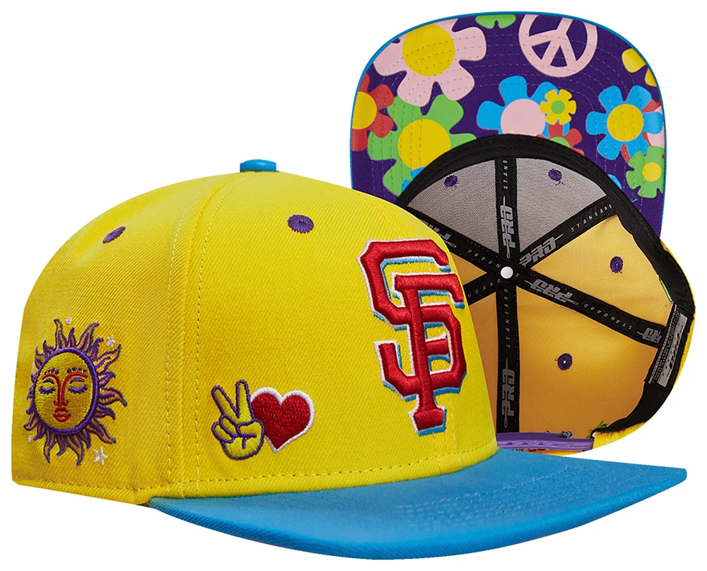 Pro Standard Pro Standard Giants Peace & Love Wool Snapback - Adult Yellow/Multi Size One Size