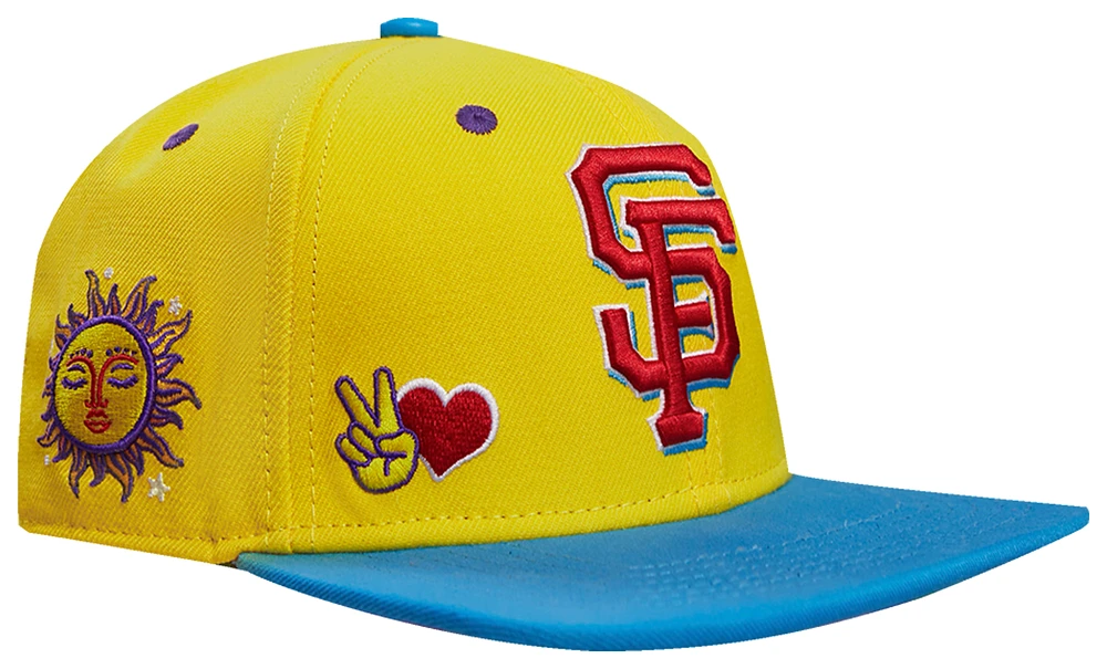 Pro Standard Pro Standard Giants Peace & Love Wool Snapback - Adult Yellow/Multi Size One Size