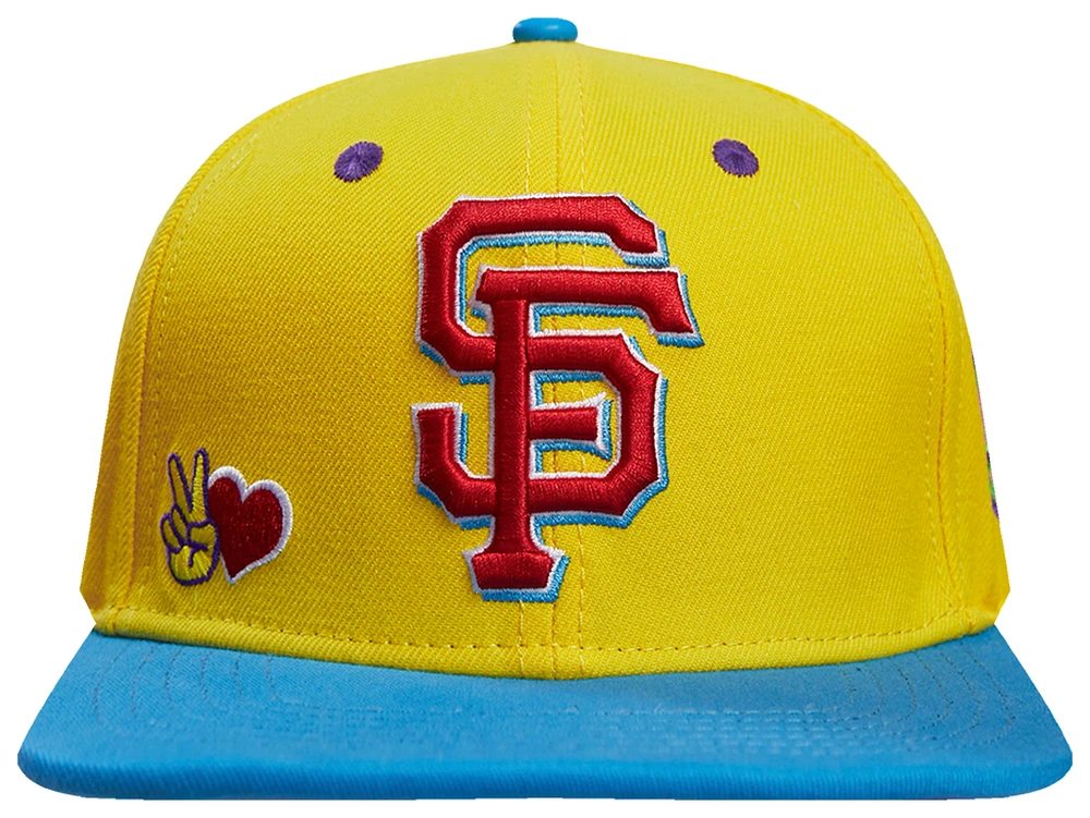 Pro Standard Pro Standard Giants Peace & Love Wool Snapback - Adult Yellow/Multi Size One Size