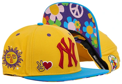 Pro Standard Pro Standard Yankees Peace & Love Wool Snapback - Adult Yellow/Multi Size One Size