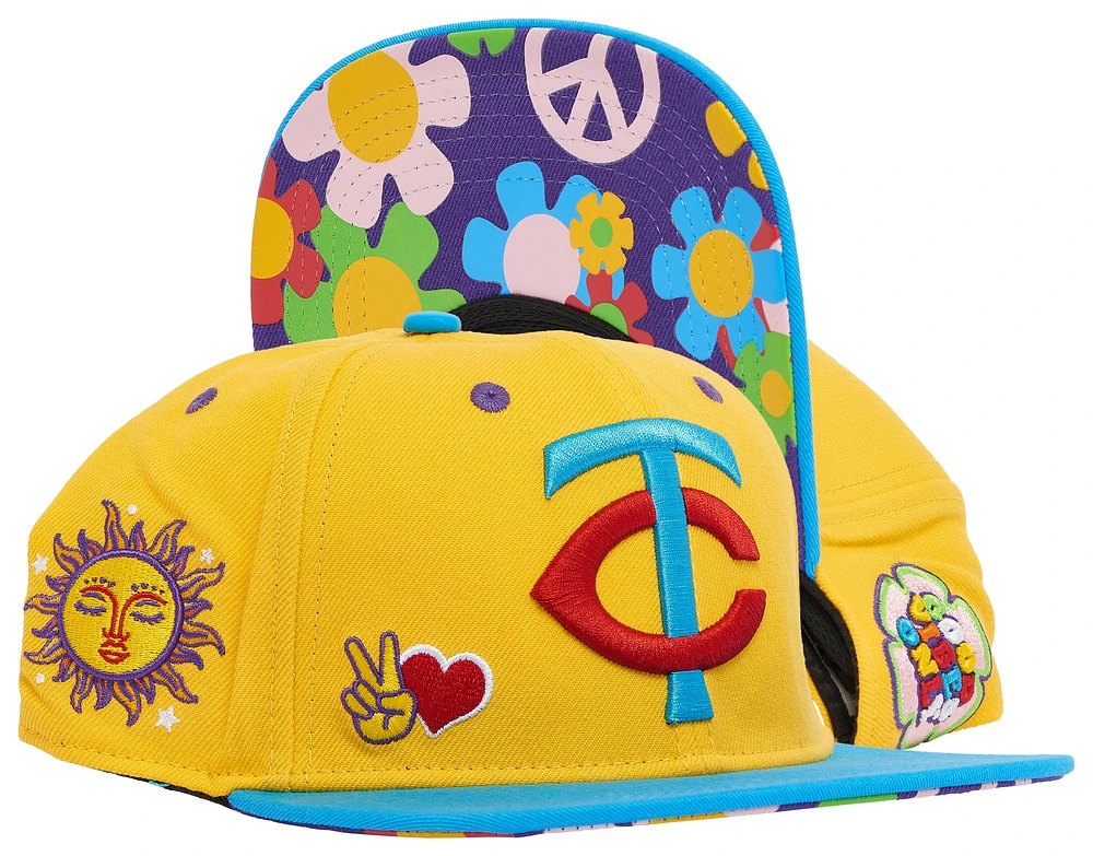 Pro Standard Pro Standard Twins Peace & Love Wool Snapback - Adult Yellow/Multi Size One Size