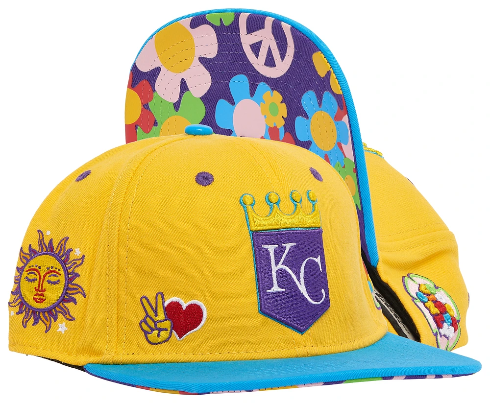 Pro Standard Pro Standard Royals Peace & Love Wool Snapback - Adult Yellow/Multi Size One Size