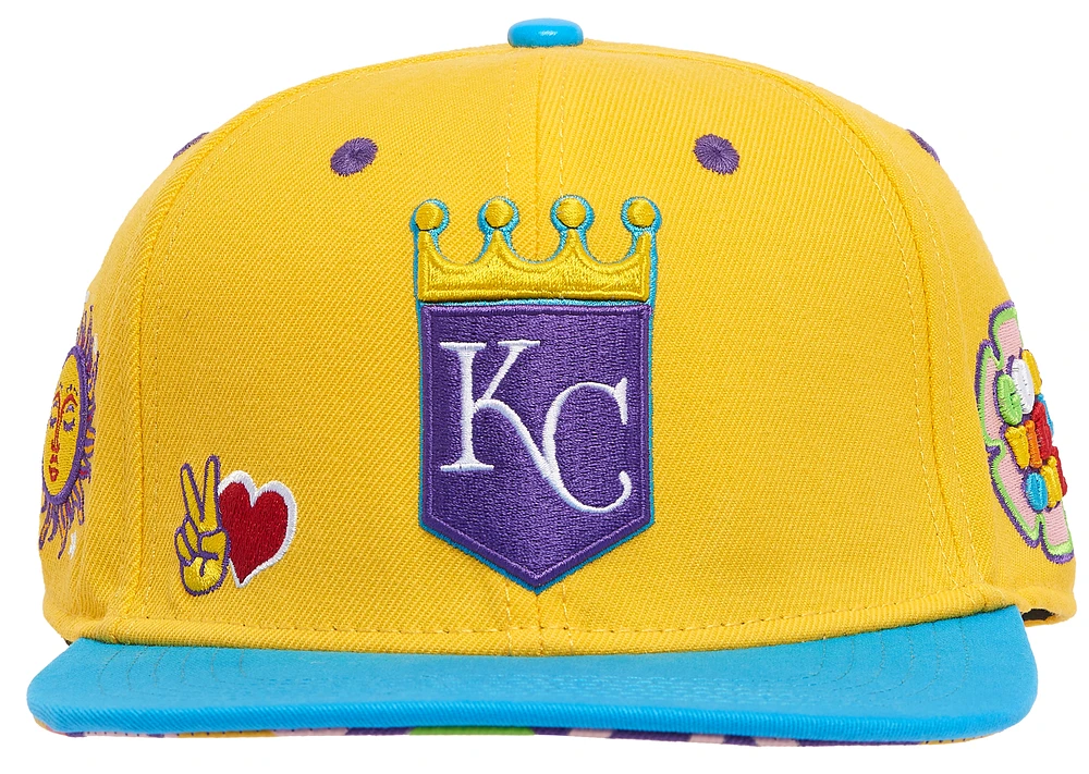 Pro Standard Pro Standard Royals Peace & Love Wool Snapback - Adult Yellow/Multi Size One Size