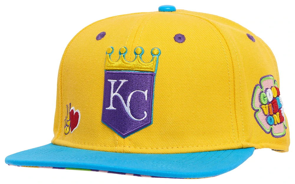 Pro Standard Pro Standard Royals Peace & Love Wool Snapback - Adult Yellow/Multi Size One Size