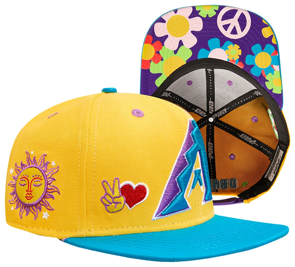 Pro Standard Pro Standard Diamondback Peace & Love Wool Snapback - Adult Yellow/Multi Size One Size