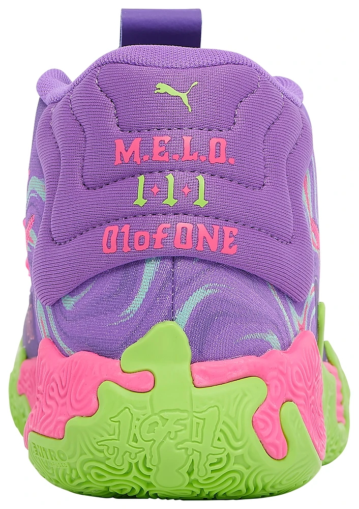 PUMA Mens Lamelo Ball MB.03 Toxic - Basketball Shoes Purple Glimmer/Green Gecko