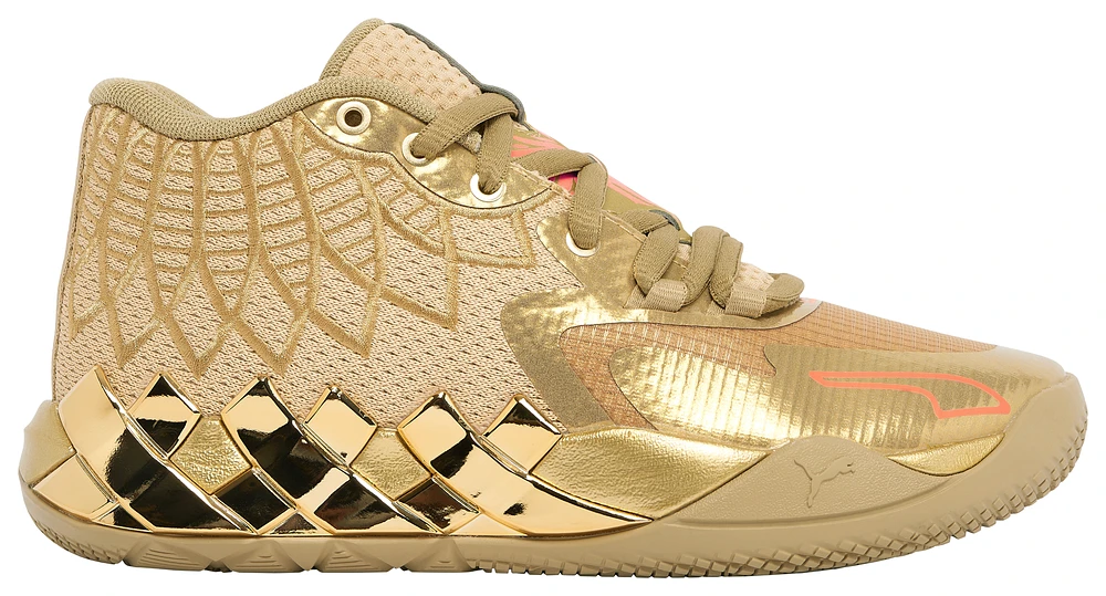 PUMA Boys MB.01 Golden Child - Boys' Grade School Basketball Shoes Metallic Gold/Fiery Coral