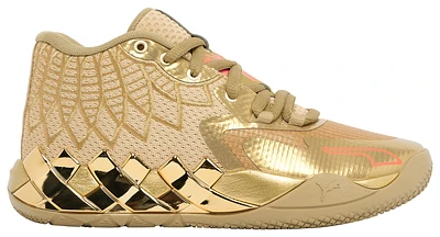 PUMA Boys MB.01 Golden Child - Boys' Grade School Basketball Shoes Metallic Gold/Fiery Coral