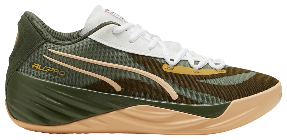 PUMA Mens All Pro Nitro - Basketball Shoes Green/Beige/White