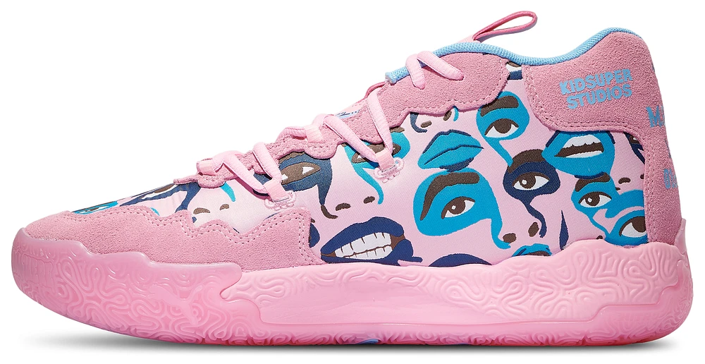PUMA Mens Lamelo Ball MB.03 Kid Super - Basketball Shoes Pink/Pink/Blue