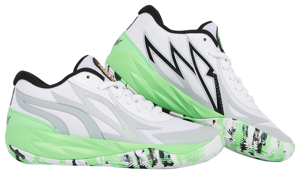 PUMA Boys MB.02 Low - Boys' Grade School Basketball Shoes Green/White