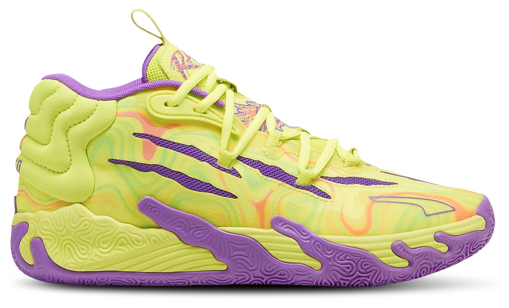 PUMA Mens MB.03 Spark - Basketball Shoes Yellow/Red/Purple