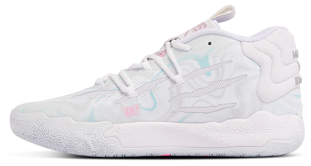 Puma Mens MB.03 Iridescent - Basketball Shoes White/Dewdrop