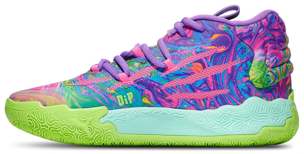 PUMA Boys Lamelo Ball MB.03 Be You - Boys' Grade School Basketball Shoes Purple/Pink/Green
