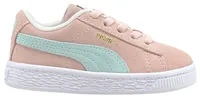 PUMA Girls Suede - Girls' Toddler Basketball Shoes Pink/Blue