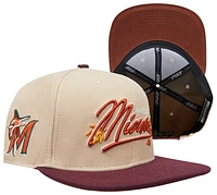 Pro Standard Mens Pro Standard Marlins Autumn Pack Cap - Mens Khaki/White Size One Size