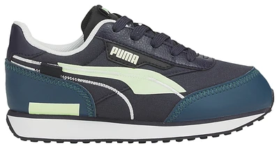 PUMA Boys PUMA Future Rider Twofold - Boys' Preschool Shoes Puma Black/Blue Coral/Parisian Night Size 01.5