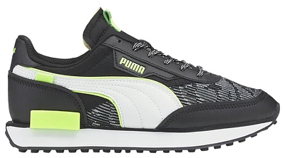 PUMA Boys PUMA Future Rider Visual Effects - Boys' Grade School Running Shoes Black/White/Lime Size 05.5