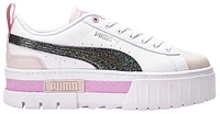 PUMA Girls Mayze - Girls' Grade School Basketball Shoes White/Black/Pink