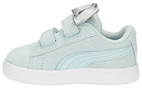 Puma Boys Suede Classic Bow - Boys' Toddler Shoes White/Light Aqua