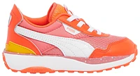 PUMA Girls PUMA Cruise Rider Brainfreeze - Girls' Toddler Running Shoes Pink/Yellow Size 04.0