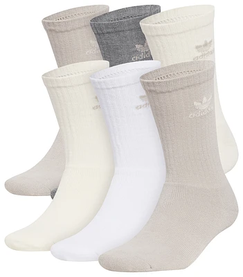 adidas Originals adidas Originals Trefoil Neutrals Crew Socks 6 Pack - Adult Wonder Beige/White/Wonder White