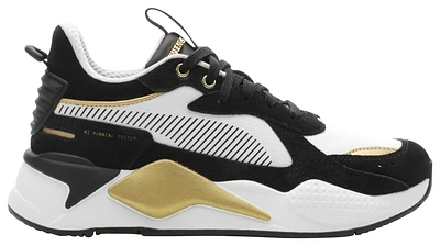 PUMA Womens PUMA RS-X Peb - Womens Running Shoes Black/White/Gold Size 06.0