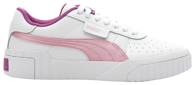 PUMA Girls Cali - Girls' Grade School Shoes White/Pink/Purple