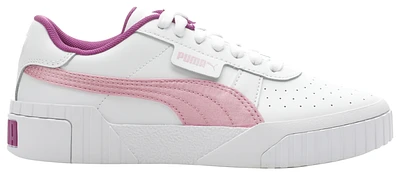 PUMA Girls PUMA Cali - Girls' Grade School Shoes White/Pink/Purple Size 07.0