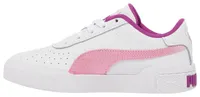 PUMA Girls PUMA Cali - Girls' Preschool Shoes White/Byzantium/Prizm Pink Size 03.0