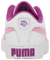 PUMA Girls PUMA Cali - Girls' Preschool Shoes White/Byzantium/Prizm Pink Size 03.0