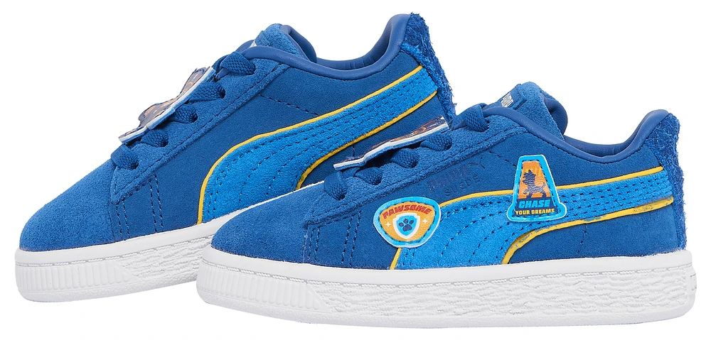 PUMA Girls Suede Paw Patrol Chase AC - Girls' Toddler Shoes Clyde Royal/Racing Blue/Pele Yellow