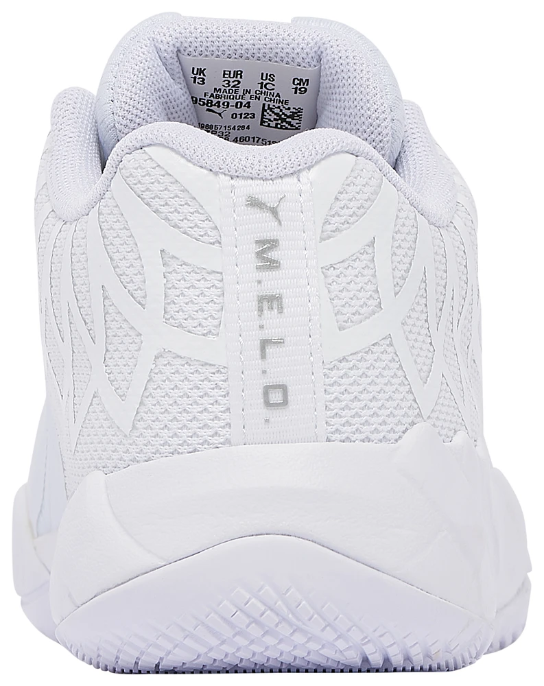 PUMA Boys Lamelo Ball MB1 - Boys' Toddler Shoes White/Silver