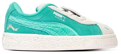 PUMA Girls Suede XL Squishmallows Winston - Girls' Toddler Shoes Snow/Elektro Pool