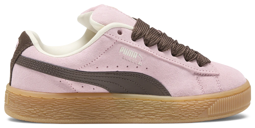 PUMA Girls Suede XL Skate - Girls' Grade School Basketball Shoes Brown/Pink