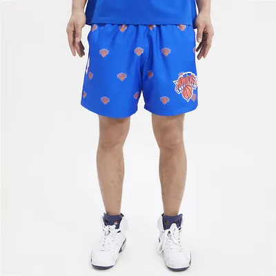 Pro Standard Mens Pro Standard Knicks Mini Logo Woven Shorts - Mens Royal/Royal Size XL