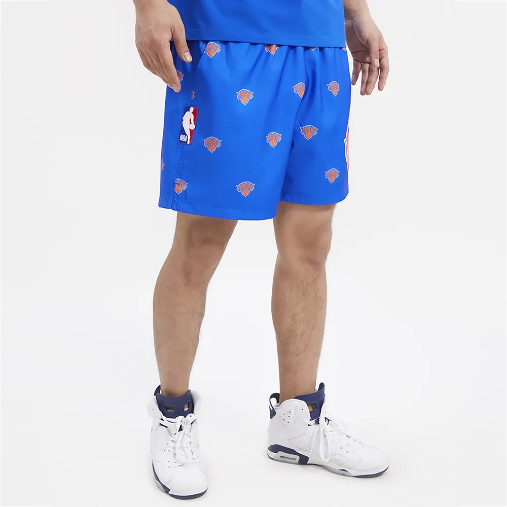 Pro Standard Mens Knicks Mini Logo Woven Shorts - Royal/Royal
