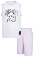 Jordan Girls 23 Jersey Set - Girls' Preschool Black/Pink Foam