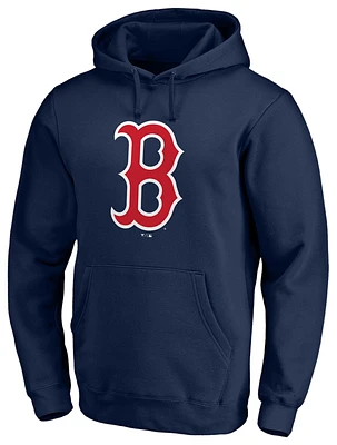 Fanatics Mens Red Sox Official Logo Pullover Hoodie - Navy