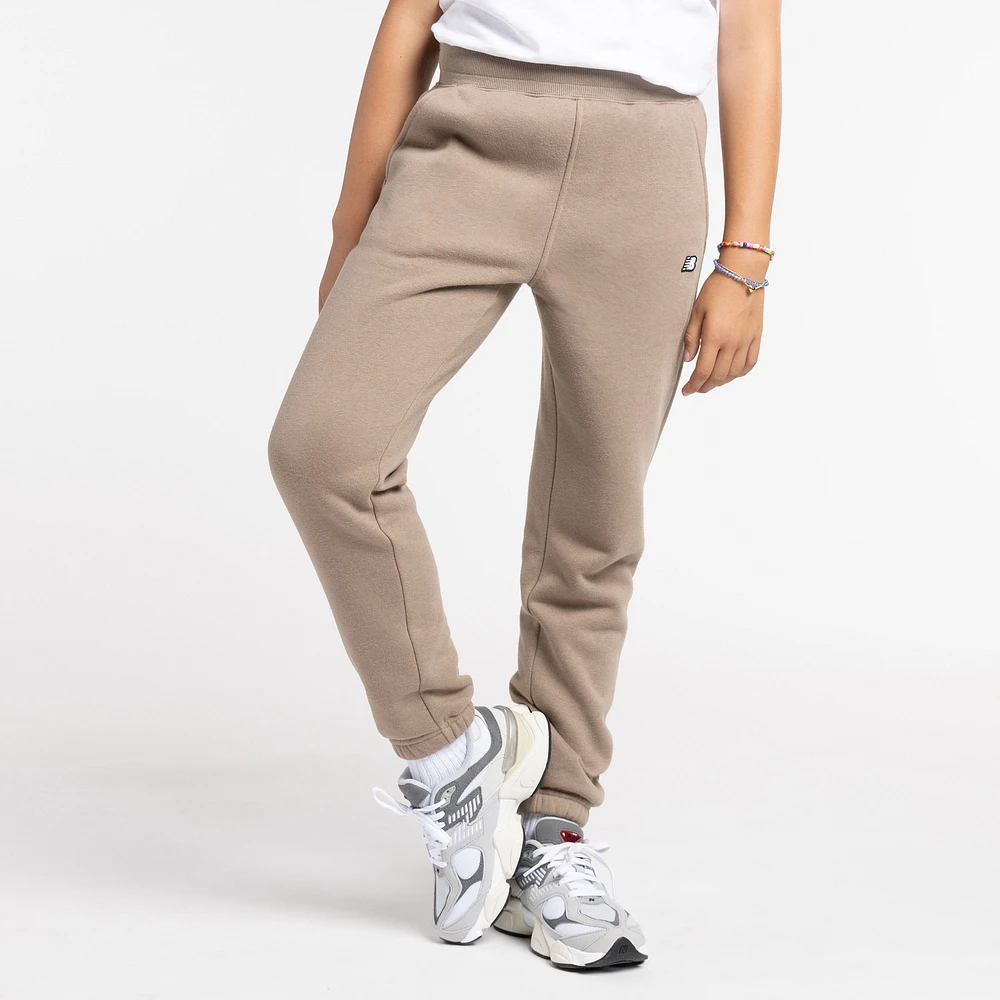 New Balance Boys New Balance Classic Fleece Pants - Boys' Grade School Mushroom Size M