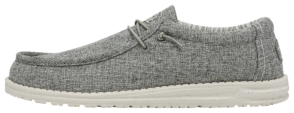 HEYDUDE Mens Wally Eco Linen - Shoes Grey/Grey