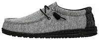 HEYDUDE Mens HEYDUDE Wally Stretch - Mens Shoes Grey/Black/Black Size 11.0