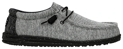 HEYDUDE Mens HEYDUDE Wally Stretch - Mens Shoes Grey/Black/Black Size 11.0