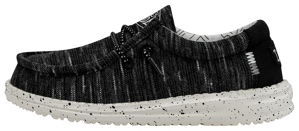 HEYDUDE Boys Wally - Boys' Grade School Shoes Black/White